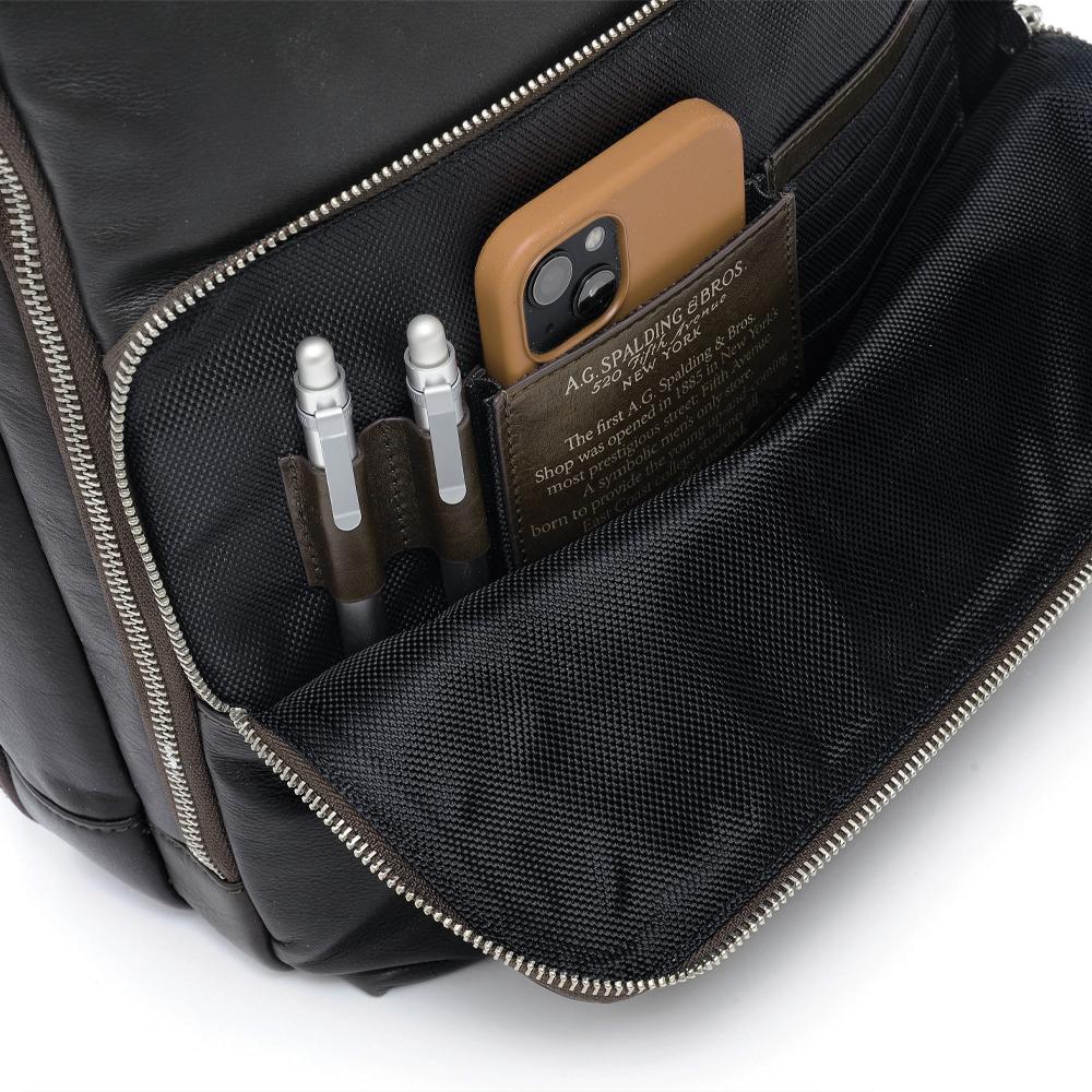 Tech Leather Backpack