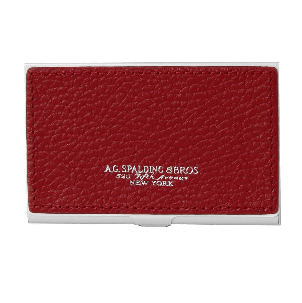 PORTA BIGLIETTI VISITA ALLUMINIO/PELLE