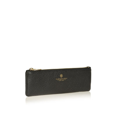 Tiffany Leather Zip Pen Case / Black