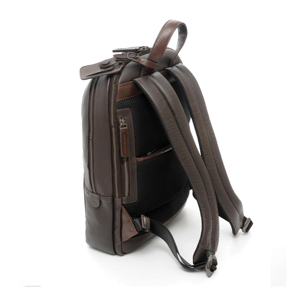 Round Medium Tech Leather Backpack