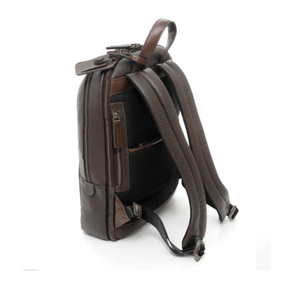 Round Medium Tech Leather Backpack