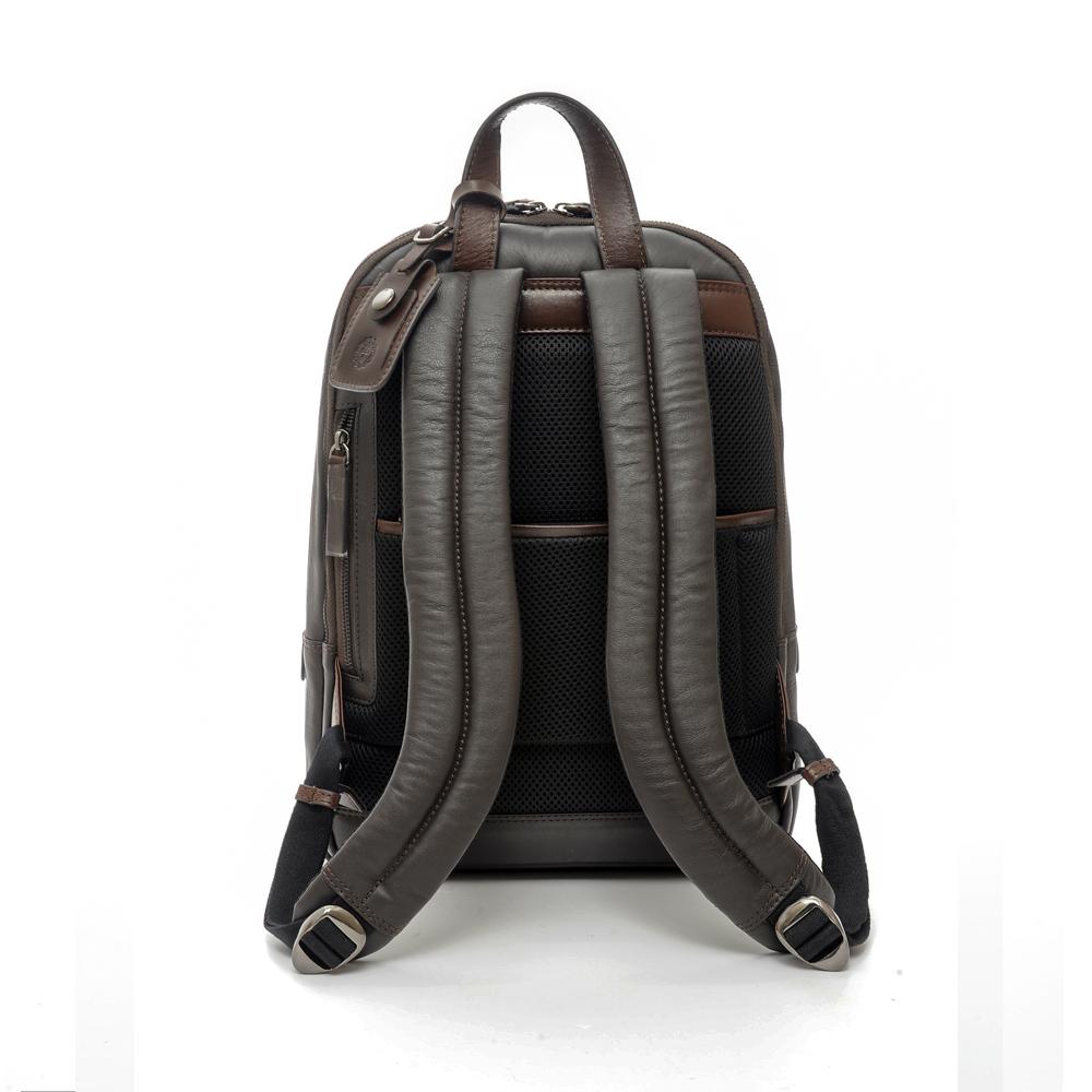 Round Medium Tech Leather Backpack