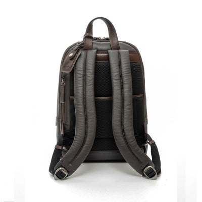 Round Medium Tech Leather Backpack