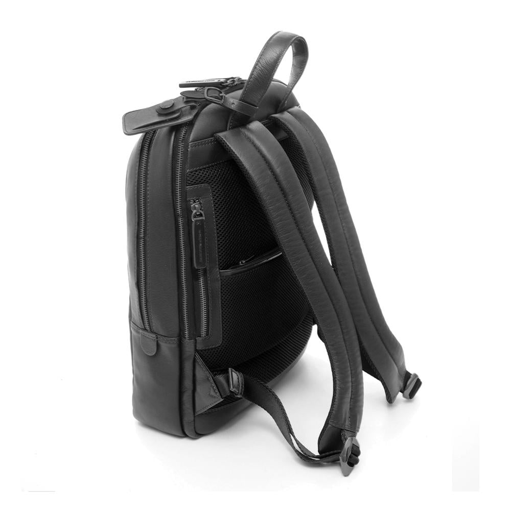 Round Medium Tech Leather Backpack