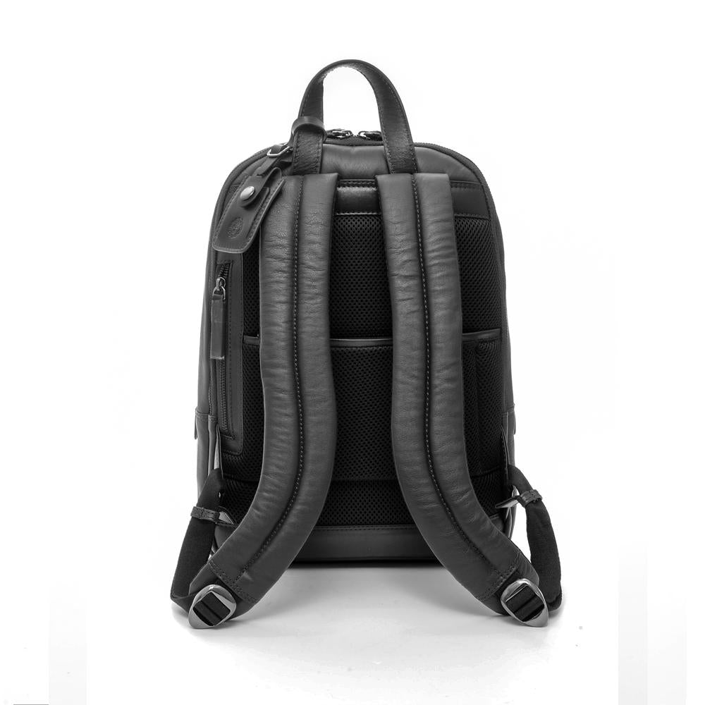 Round Medium Tech Leather Backpack