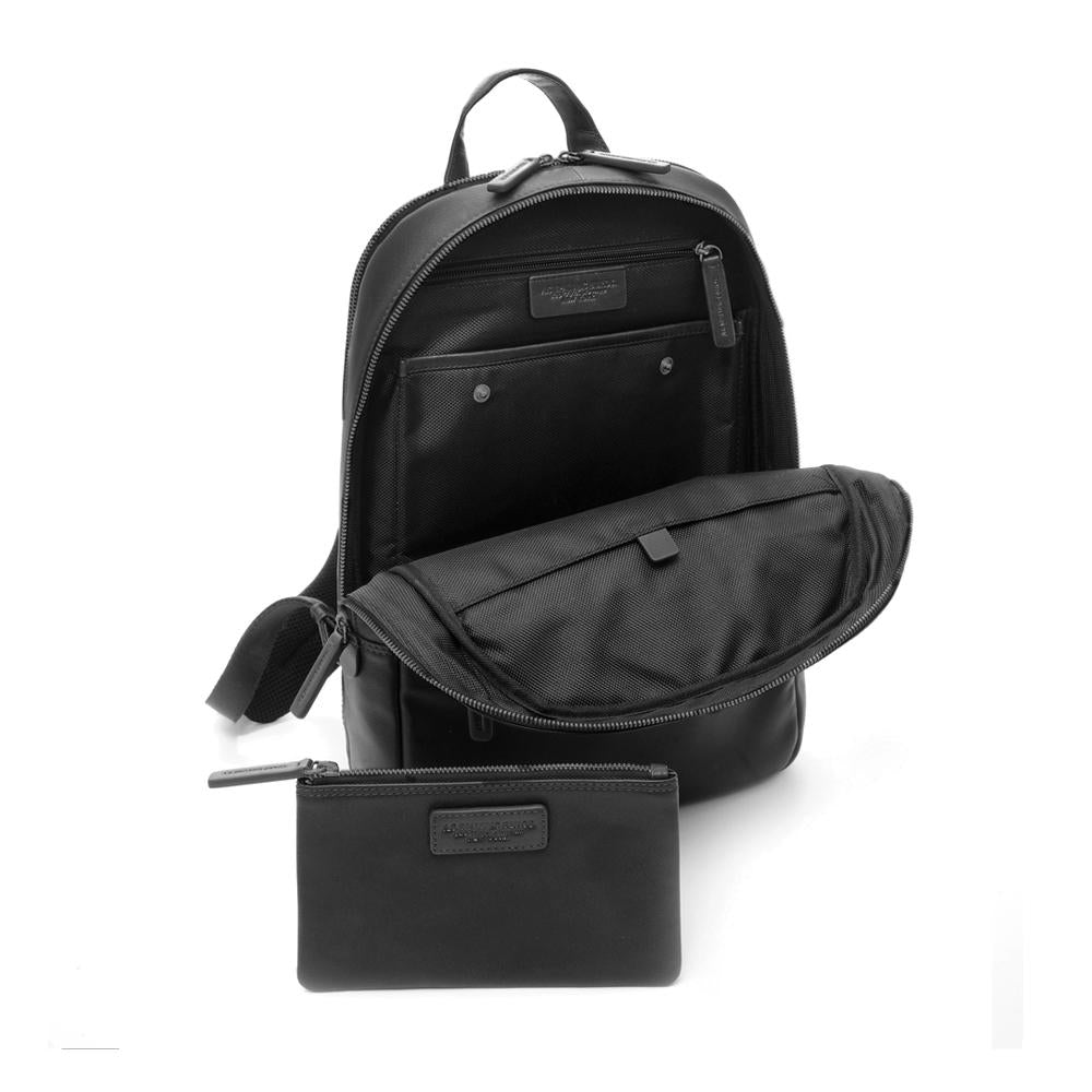Round Medium Tech Leather Backpack