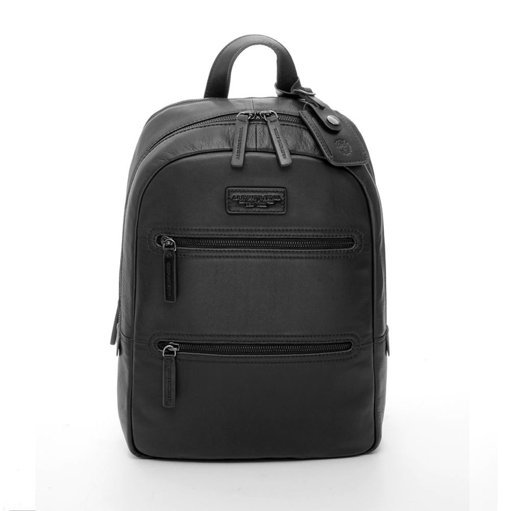 Round Medium Tech Leather Backpack