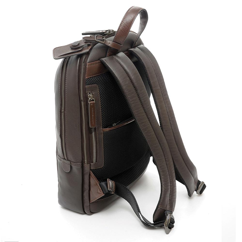 Round Large Tech Leather Backpack