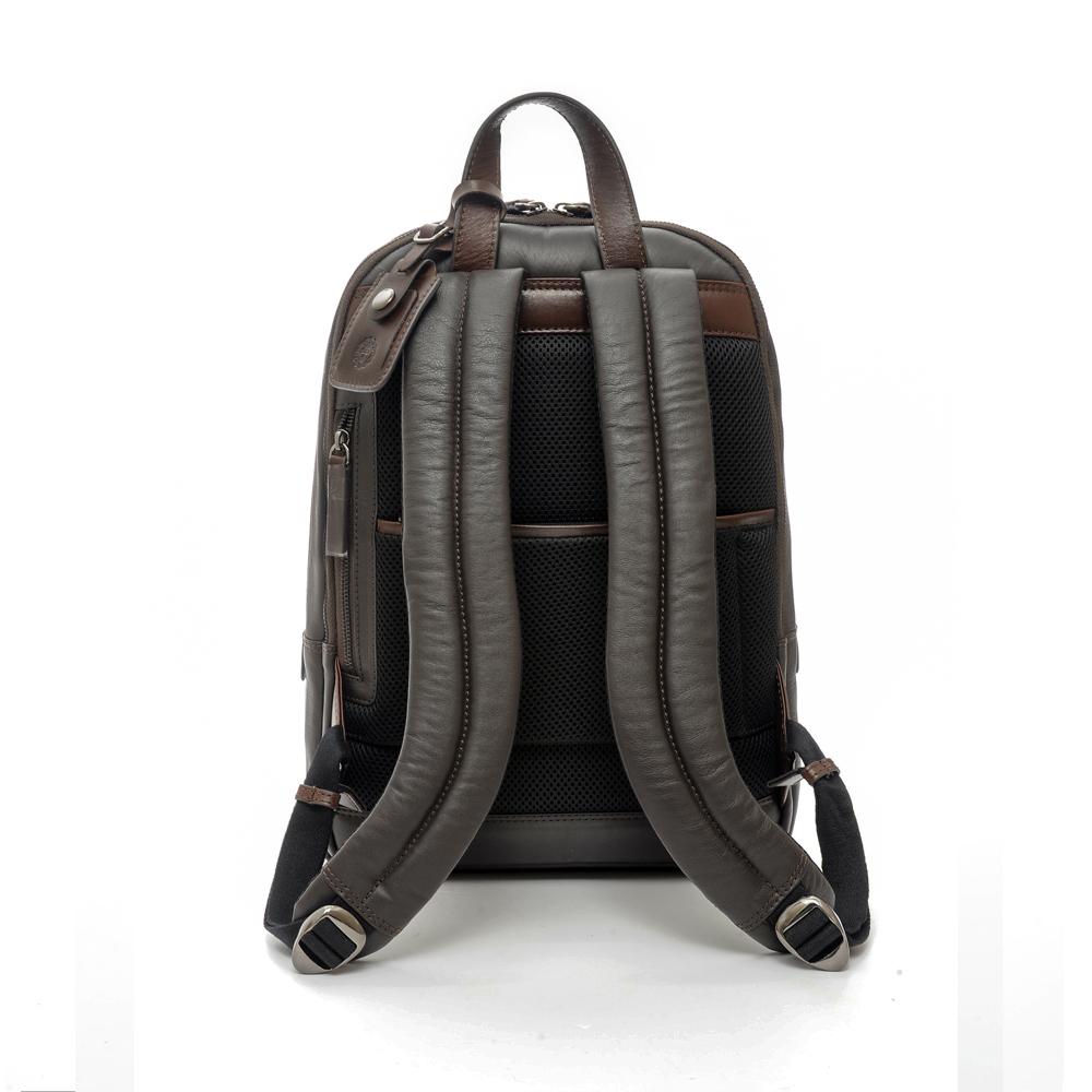 Round Large Tech Leather Backpack
