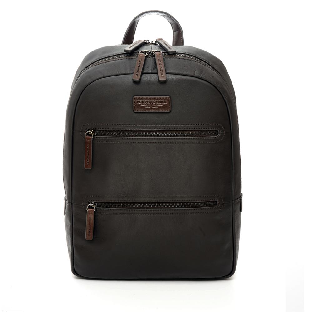 Round Large Tech Leather Backpack