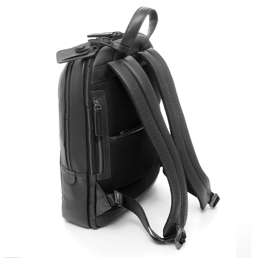 Round Large Tech Leather Backpack