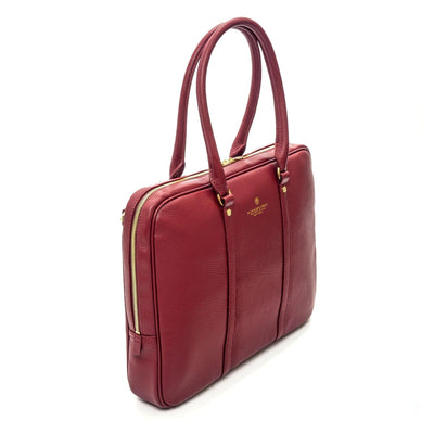 Tiffany Women's 15" Laptop Leather Briefcase / Red