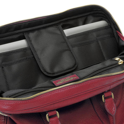 Tiffany Women's 15" Laptop Leather Briefcase / Red