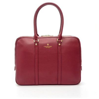 Tiffany Women's 15" Laptop Leather Briefcase / Red