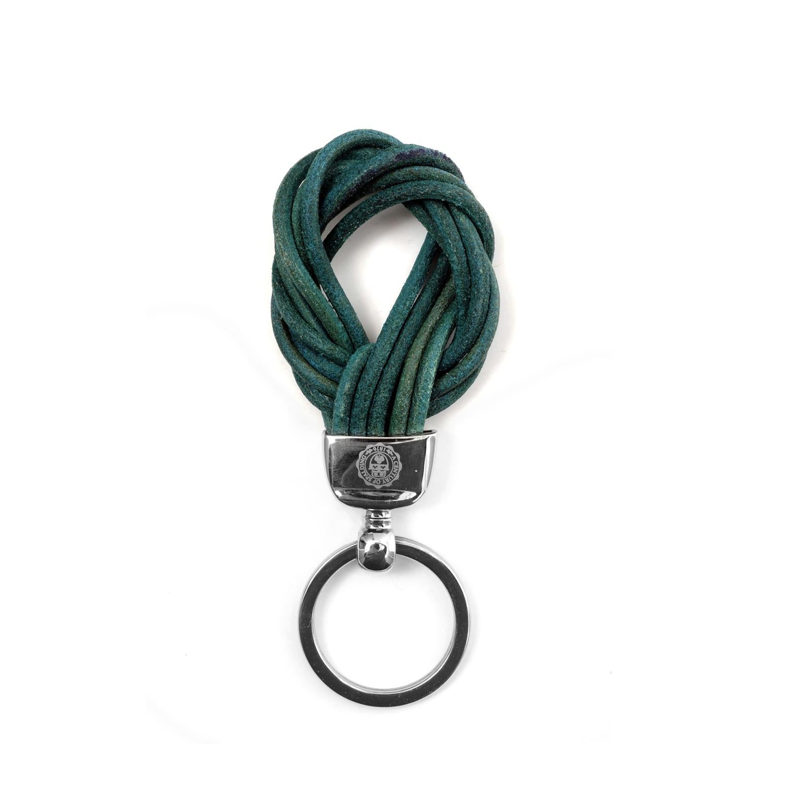 Rope Steel and leather key ring