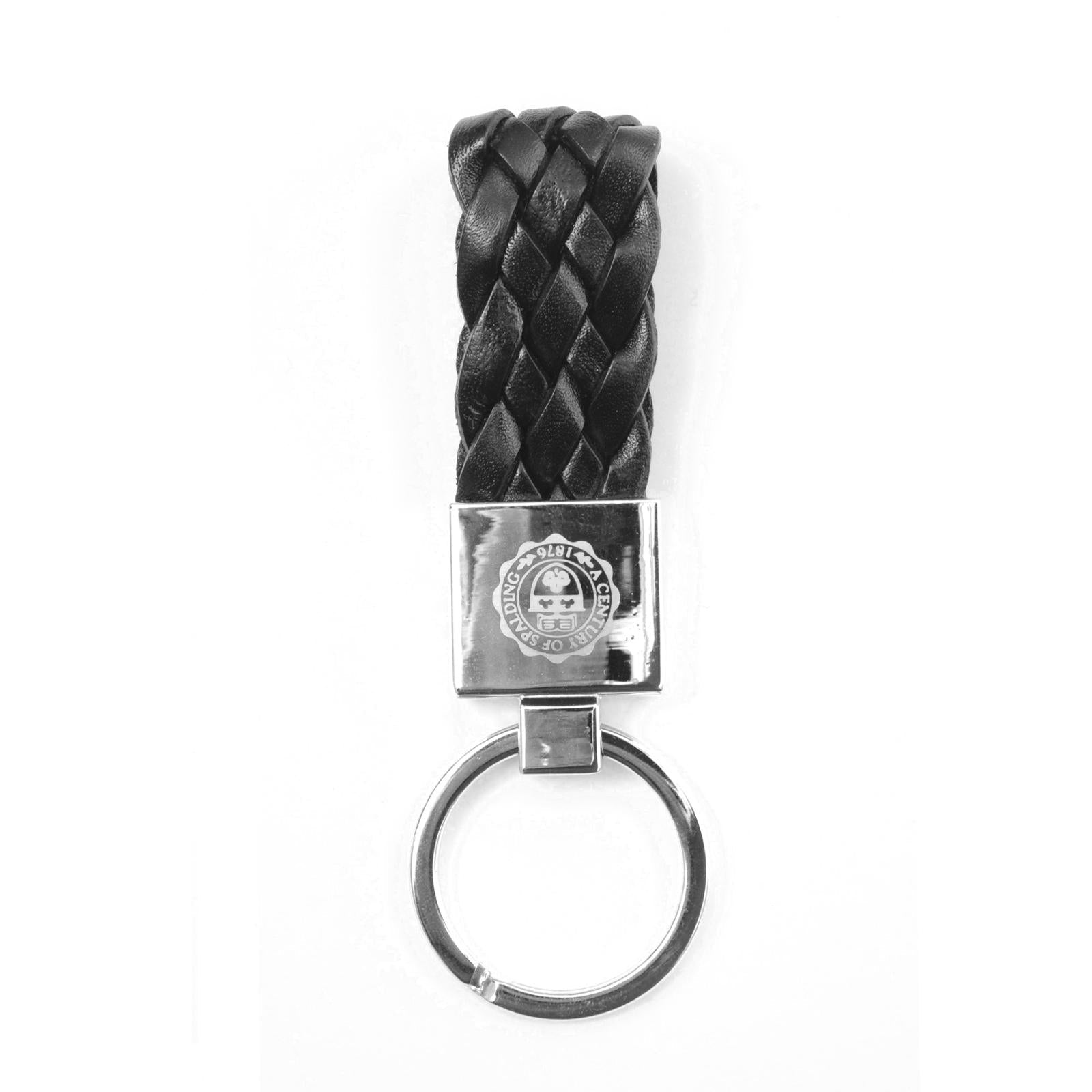 Braid Steel and leather key ring