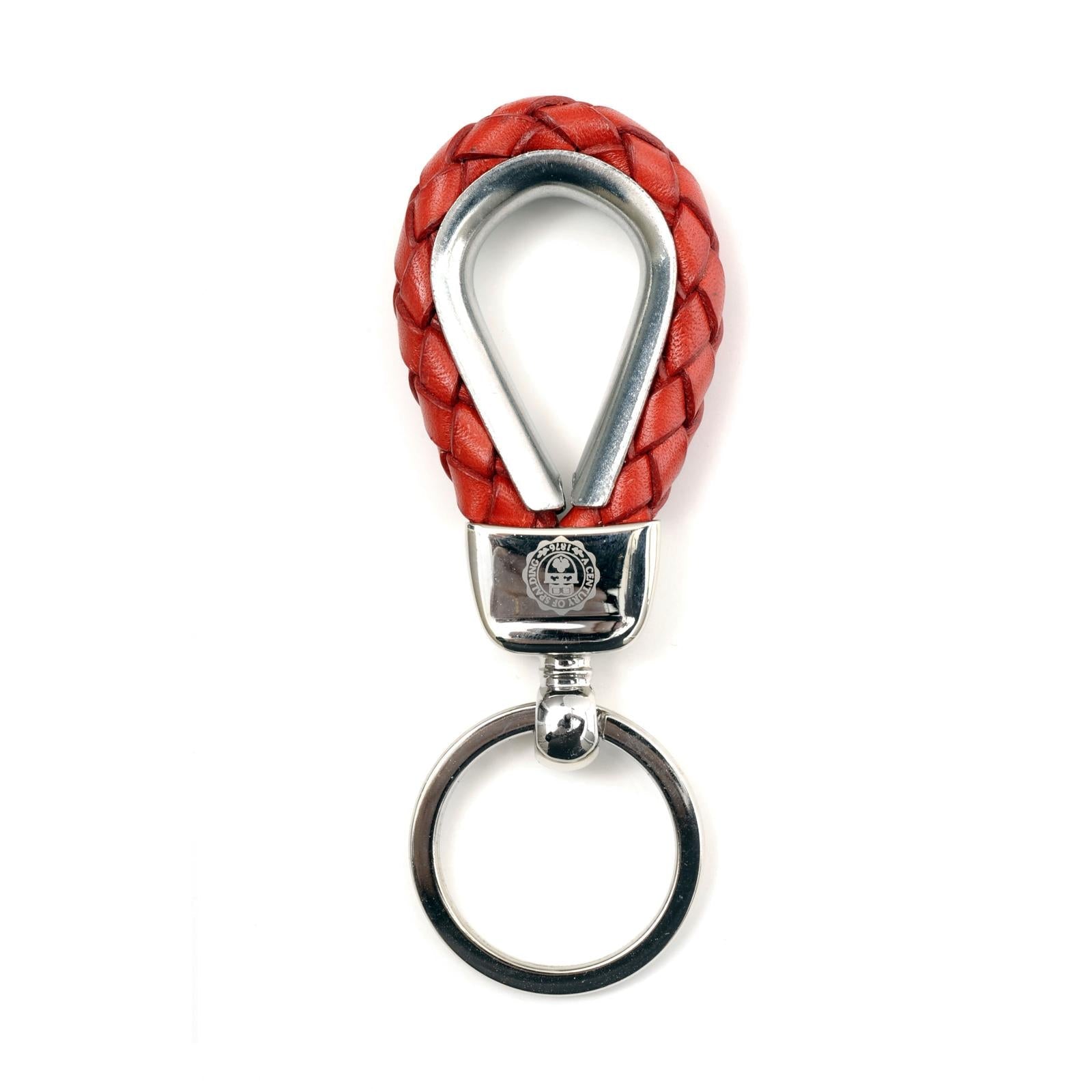 Marine Steel and leather key ring