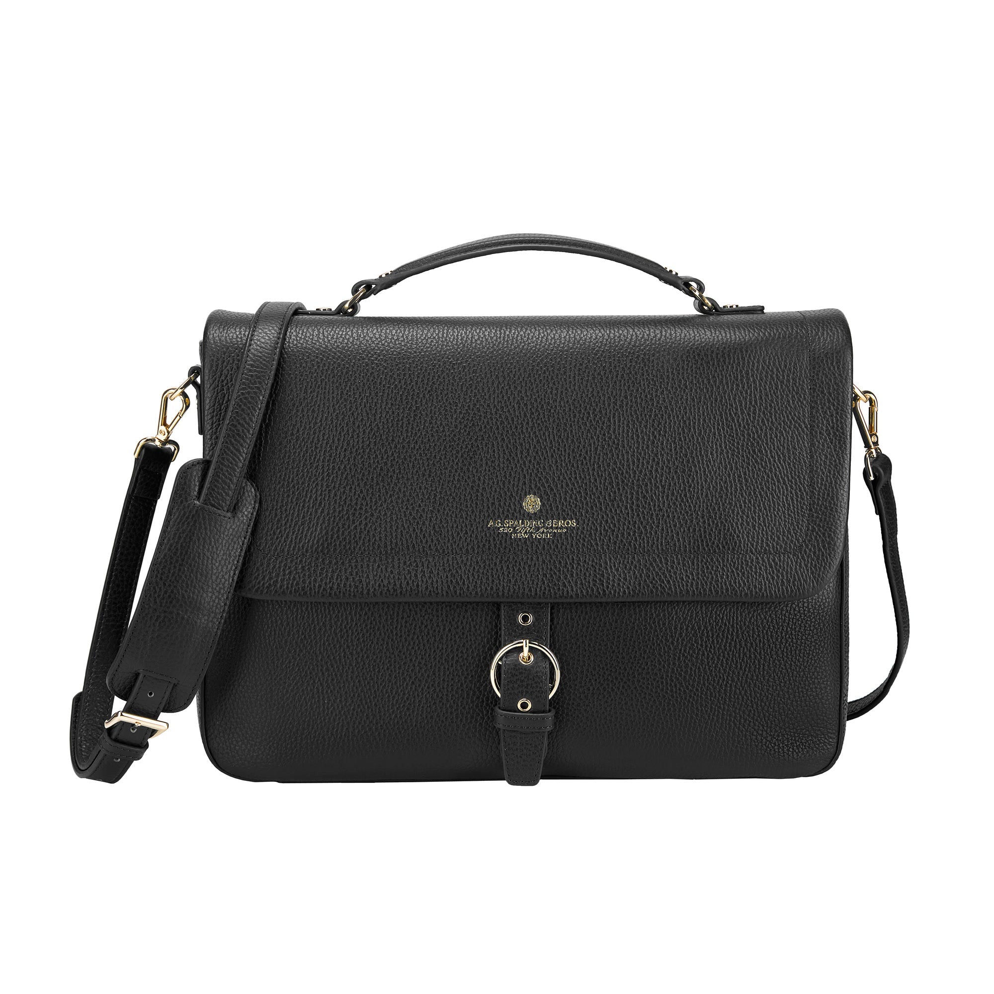 Cartella in pelle con un manico mod. Elisa linea Tiffany / Nero