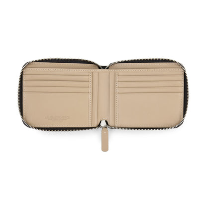 Wallet Orizzontale Zipped Leather /  Black-beige