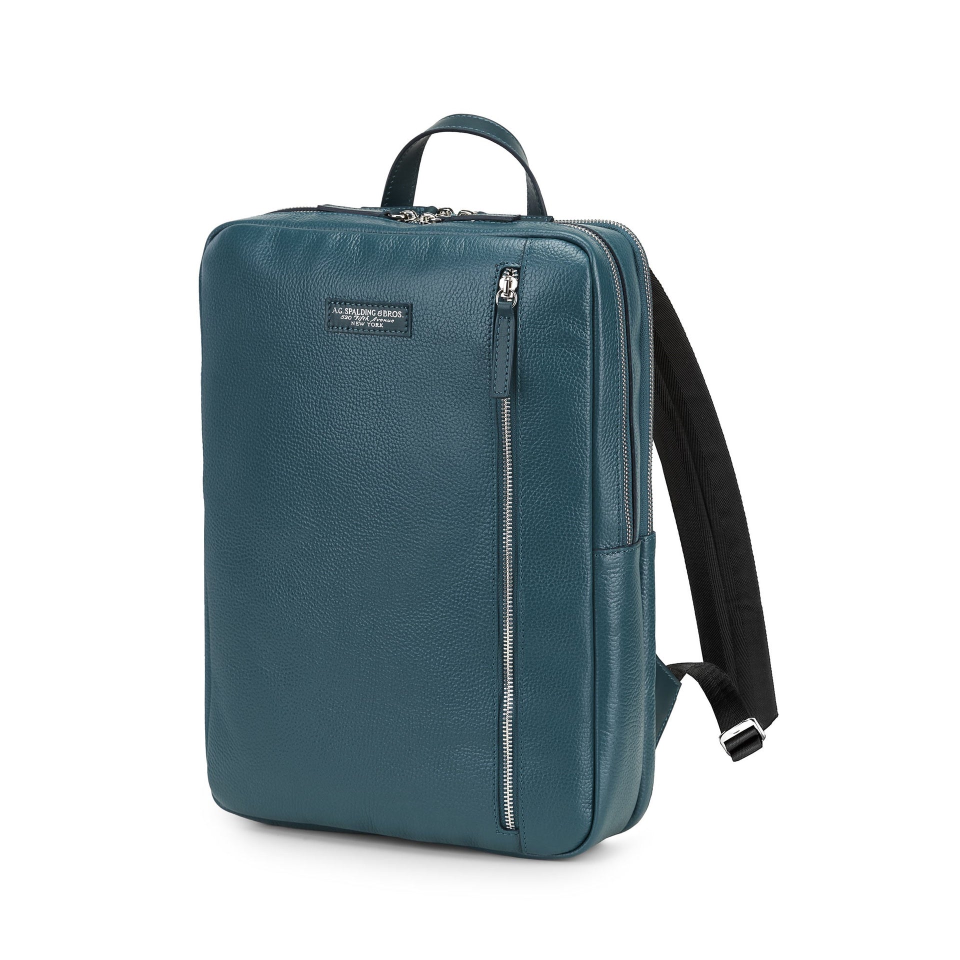 Backpack Tourist Leather / Petrol Blue – A.G.Spalding&Bros