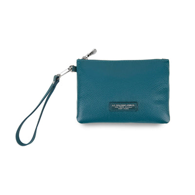 MADISON Pouch  Leather /Petrolio