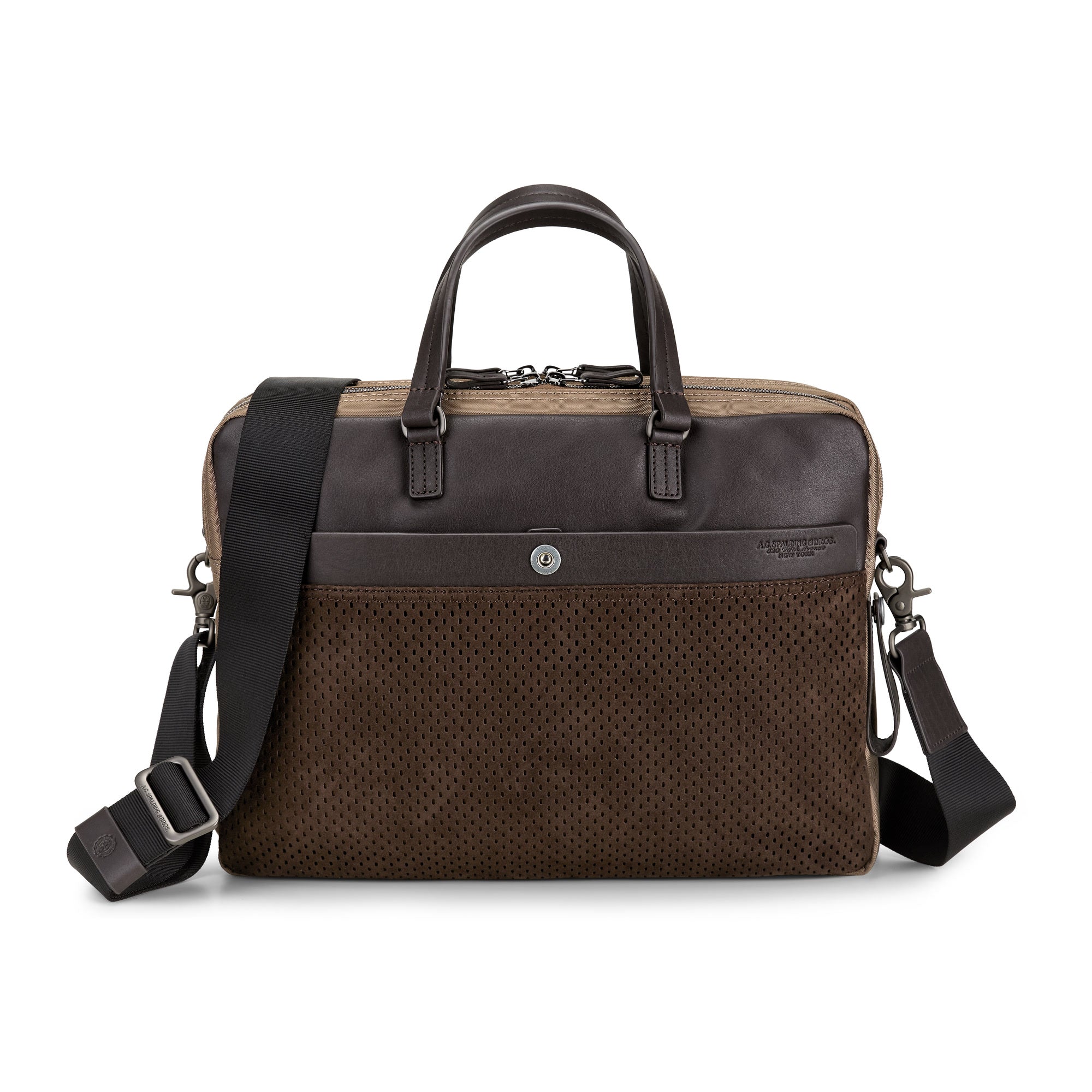 CARTELLA DUE ZIP HOLEY SUEDE