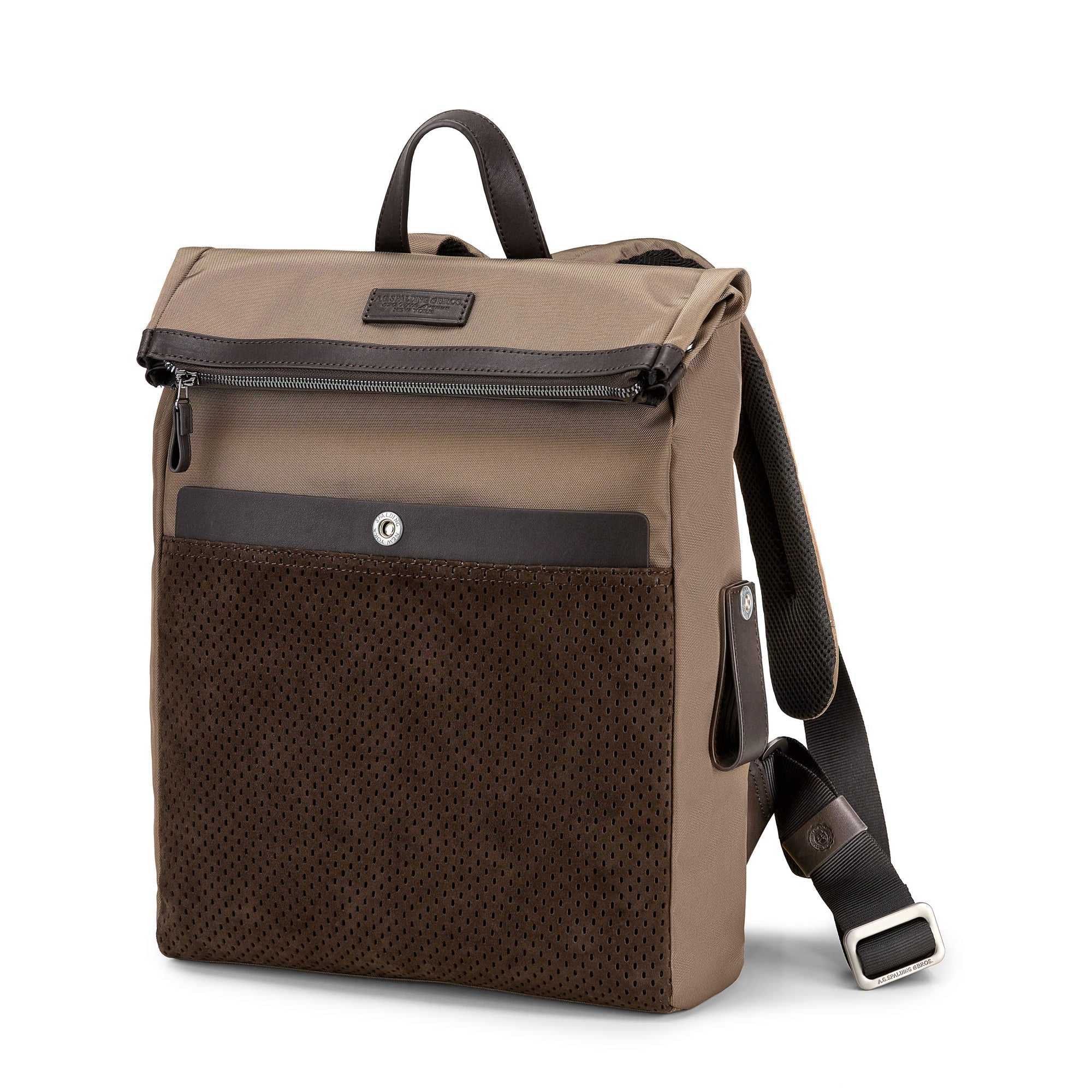 ZAINO ROOL-TOP HOLEY SUEDE