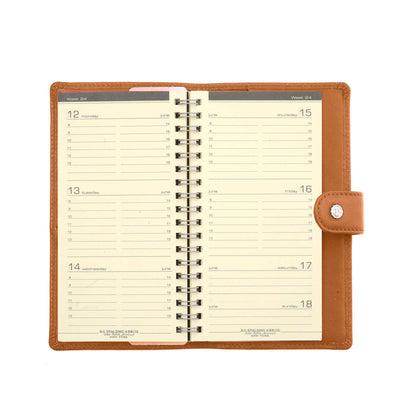 CHELSEA POCKET WEEKLY LEATHER PLANNER 2027 - ORANGE